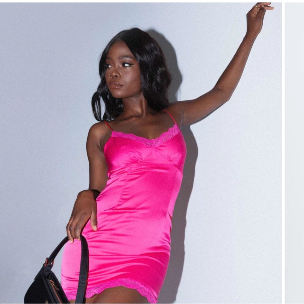 Princess Polly Hot Pink Slip Dress